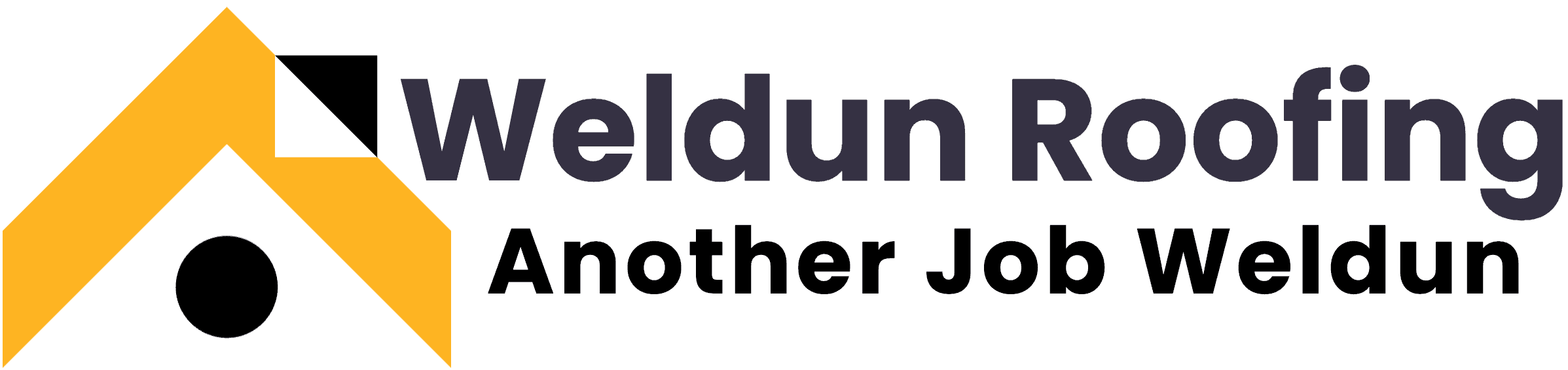 Weldun Roofing logo with slogan "Another Job Weldun